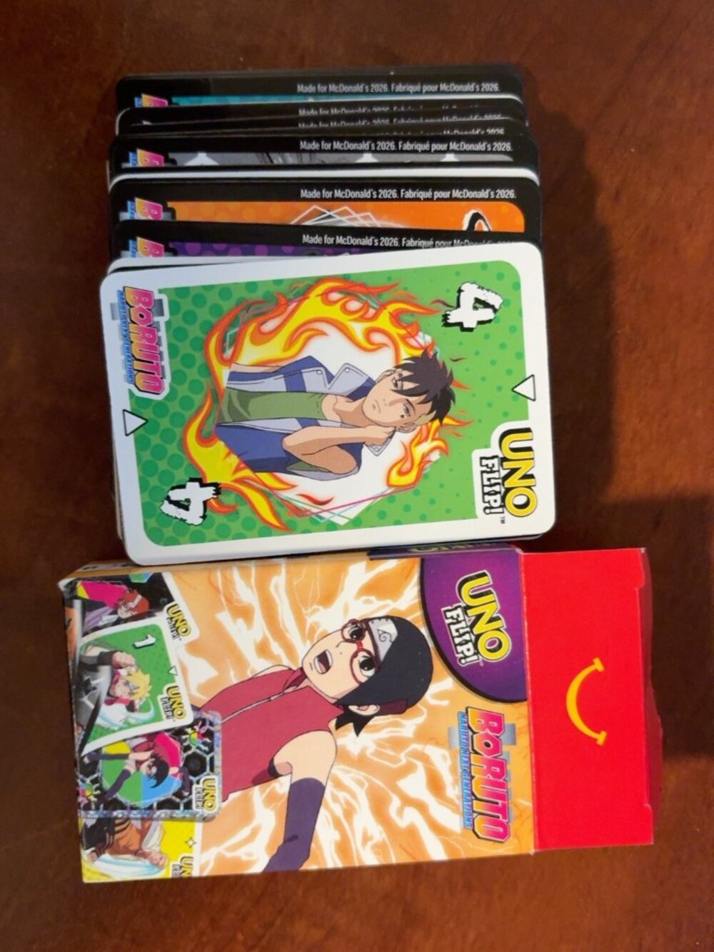 McDonald’s 2026 Boruto UNO Flip 41-Card Game Set No Holo